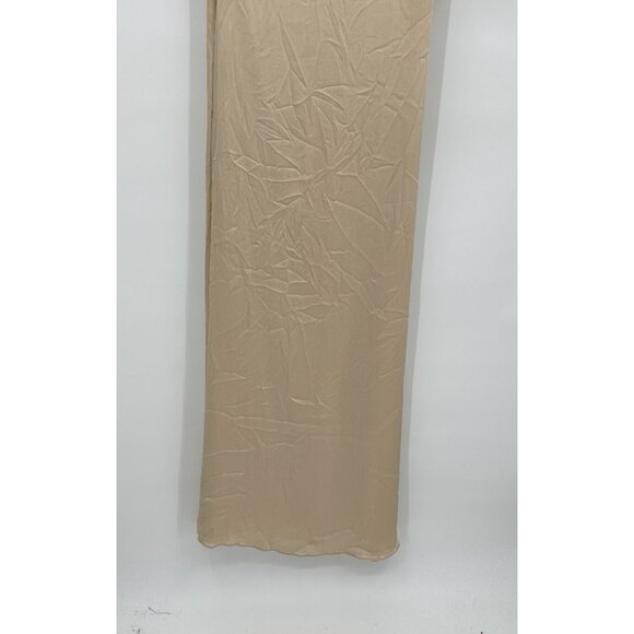 SACHIN & BABI chelsea crinkle dress gown one shoulder satin champagne evening 6 - Picture 7 of 10
